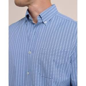 NWOT Southern Tide Intercoastal Blue Nautical Patterned Shirt